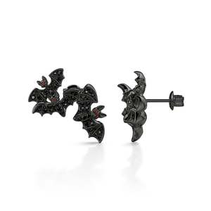 Pendientes de Plata de Ley Jeulia con Forma de Murciélago - Joyería de Insectos con Perlas Vintage de Moda para Fiestas o Regalos - Product Image 2