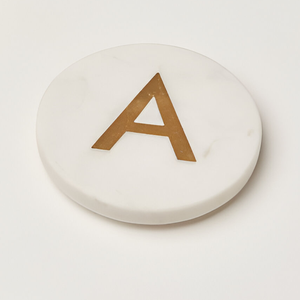 Sous-verres personnalisés en pierre de marbre avec incrustation de laiton Style et fonctionnalité intemporels fabriqués à la main de qualité supérieure pour toute occasion - Product Image 6