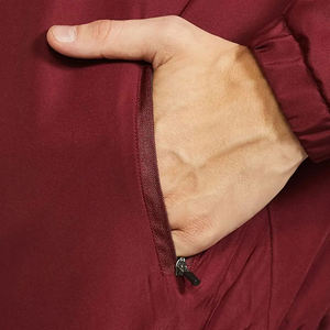 100% Polyester hommes à capuche coupe-vent veste imperméable coupe-vent solide fermeture à glissière Style décontracté unisexe veste d'hiver - Product Image 5