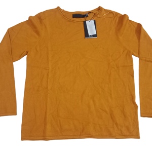 Femmes nouveau à la mode respirant laine/Viscose pull ample hauts col rond couleur bloquant à manches longues décontracté ordinateur pull - Product Image 1
