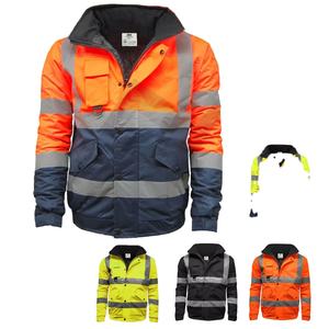 Blouson Bomber Haute Visibilité pour Homme Imprimé Automne Imperméable Réfléchissant Vêtement de Sécurité Haute Visibilité - Product Image 1