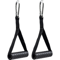 Corde de triceps personnalisable robuste en cuir PU, bois et caoutchouc EVA avec poignée antidérapante confortable pour entraînement à domicile