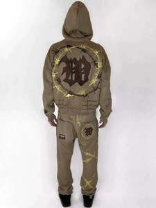 Survêtement en coton brodé délavé à l'acide usine OEM tissu respirant marque privée en vrac ensembles de mode urbaine en gros - Product Image 6