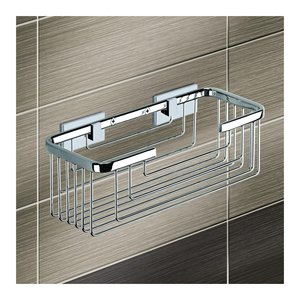 Gedy AUGUSTUS Polished Chrome 2419 13 Support de douche mural avec vis (25.2x10.2x8.6cm) Étagères de salle de bain - Product Image 2
