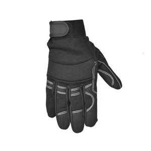 Gants en cuir de mécanicien personnalisés noirs Nouveau design Protection améliorée Gants de travail confortables et résistants - Product Image 4