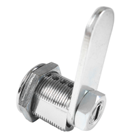 Serrure à came excentrique haut de gamme chromée, en alliage de zinc, avec 2 clés ABA, pour carton, 60 mm, à encastrer/en saillie/à pêne dormant, fabriquée à Taïwan