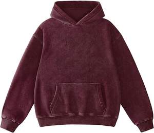 Sudadera con Capucha Extra Grande de Felpa Lavada al Ácido para Hombre, Estilo Retro Urbano, Corte Regular para Uso Diario, 100% Algodón - Product Image 6