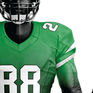 Uniforme de football américain personnalisé sublimé pour hommes vert noir attirail sergé équipement d'équipe 100% polyester maillot court pantalon tenue - Product Image 4