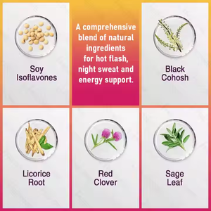 Cápsulas de Suplemento para la <span class=keywords><strong>Menopausia</strong></span> de Marca Privada OEM al por Mayor para Mujeres, para el Equilibrio de Estrógenos, <span class=keywords><strong>Sofocos</strong></span> y Alivio de la <span class=keywords><strong>Menopausia</strong></span> - Product Image 3