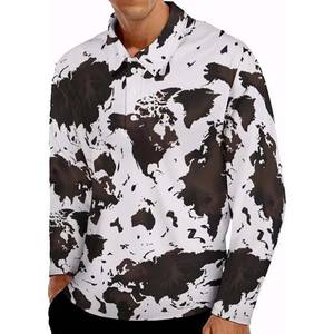 Sublimation Breathable Quick Dry <b>Golf</b> Shirts Polyester Customizable Logo Casual <b>Long</b> <b>Sleeve</b> Men's Polo Shirts Fishing Wear - Product Image 2