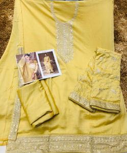 Nouvelle collection de salwar kameez avec broderie et travail de séquence, salwar kameez de luxe pour la vente à l'exportation, salwar kameez pakistanais - Product Image 5