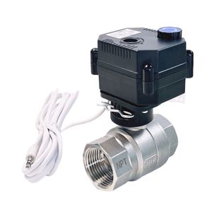 饮用水水表系统电子自动水流控制停止关闭电动球阀 - Product Image 1