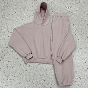 Hiver Hommes OEM ODM Léger Baggy Boxy Hoodies Pantalons Survêtements Haute Qualité French Terry Plain Respirant Tracksuits - Product Image 3
