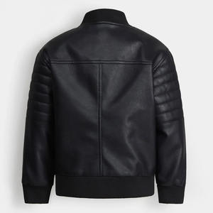 Veste d'hiver haut de gamme pour homme au meilleur prix coupe-vent en cuir véritable teint uni imperméable toutes tailles disponibles - Product Image 6