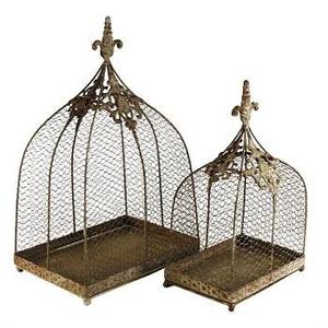 Cage à oiseaux en métal antique de luxe maison d'oiseau suspendue durable cage à oiseaux décorative en fer pour balcon de jardin extérieur et utilisation intérieure - Product Image 3
