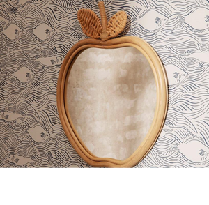 Miroir de longueur avec corps Grands miroirs décoratifs modernes Miroir en tissu à vagues en bois Décoration intérieure - Product Image 1