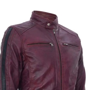 Oem Men's <b>Leather</b> <b>Jacket</b> Wholesale Genuine <b>Leather</b> Outerwear <b>Jacket</b> for man <b>Long</b> Sleeve High Quality Zipper Men <b>Leather</b> <b>Jacket</b> - Product Image 4