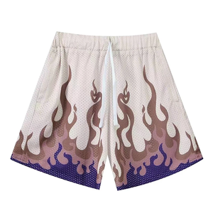 Pantalones Cortos con Estampado de Llamas de Moda para Hombre, Pantalones Cortos de Playa con Estampado 3D de Hip Hop, Ropa de Calle Moderna, Trajes de Baño Harajuku - Product Image 3