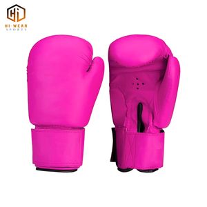 Gants de boxe pour adultes 10oz 12oz en cuir avec sangle de poignet réglable, respirants et personnalisables - Product Image 1