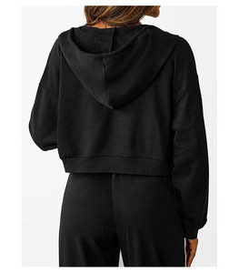 Sudadera con Capucha de Tela Suave para Mujer 2025/2026, Transpirable, de Secado Rápido, con Logotipo Teñido Liso en la Parte Delantera, Ajuste Cómodo para Uso Casual en Invierno - Product Image 2