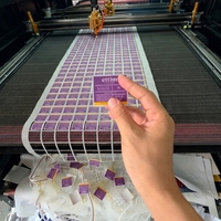 Machine de découpe laser DTF haute précision 1215, zone de coupe 1200x1500mm pour l'étiquetage des soins lavables et la découpe de films DTF