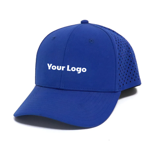 VN Factory's Custom 6-Panel Sporty <b>Golf</b> <b>Hat</b> Laser Cut Holes Waterproof Adjustable Closure 100% Polyester PVC Rubber Patch Logo - Product Image 3