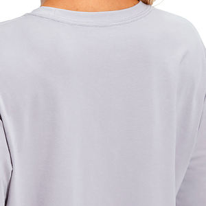 Vente chaude haut court maille boxy t-shirt découpé Sexy à manches courtes respirant haut court pour les femmes t-shirt - Product Image 3