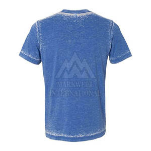 Service OEM T-shirts légers pour hommes en denim délavé T-shirts tendance pour hommes en denim délavé coupe ajustée - Product Image 2