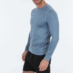 เสื้อแรชการ์ดแขนยาวสำหรับผู้ชาย, สินค้ามาใหม่ขนาดพอดีตัวระบายอากาศได้ดีดีไซน์ใหม่ปรับแต่งได้ - Product Image 5