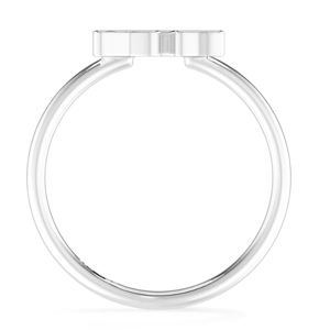 Bague empilable classique en argent sterling 925, sertie de pierres précieuses en nacre, forme de dauphin, coupe élégante et tendance - Product Image 1