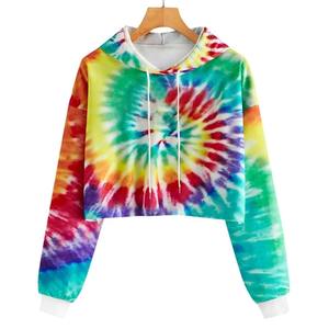 <b>Women's</b> 380g Knitted Fleece Pullover Crop Top <b>Long</b> Sleeved Hooded <b>Sweatshirt</b> High Quality Sport Winter Hoodie Hot - Product Image 1