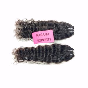 Cuticule indienne alignée 100% naturel non transformé vierge paquet de cheveux femmes noires machine double trame Extensions de cheveux humains - Product Image 4