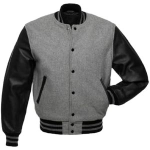 Chaqueta Universitaria Acolchada de Lona con Diseño Personalizado de Fábrica, con Logotipo Frontal, Mangas Largas, Ropa Deportiva Unisex para Hombre - Product Image 4