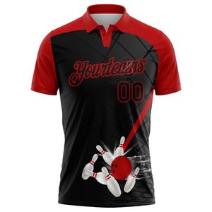Camiseta de Lona Sólida Personalizada para Bowling, 100% Poliéster, Manga Corta, Transpirable, Estilo Urbano - Product Image 6
