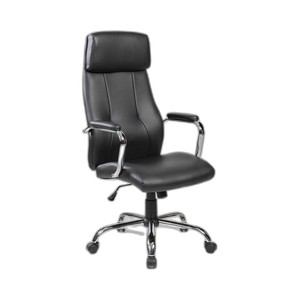 New York Chaise de bureau Moderne Noir Eco-CUIR Présidentiel Chaise Exécutive Réglable PP Plastique Bois Fer Nylon Éponge - Product Image 1