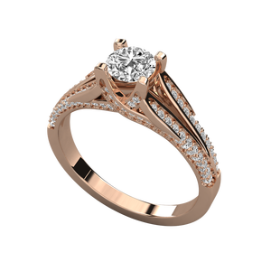 Anillo Solitario de Oro de 14K para Mujer con Diamante Cultivado en Laboratorio, Elegante y Lujoso - Product Image 5