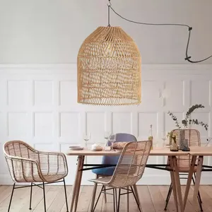 2024 Handicrafts Rattan Lampshade Woven <b>Vintage</b> <b>Lamp</b> Shade Covers for Home Decoration Wholesale Decorative Rustic Pendant Lights - Product Image 4