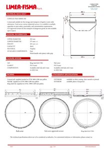 27 litros. diámetro. Cubos cónicos de hojalata personalizables de 292 x 445 mm con tapa de rosca o tapa de cierre de anillo, aptos para productos a base de solventes - Product Image 5