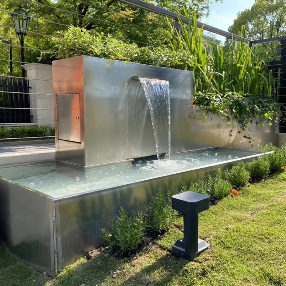 Fontaine d'eau moderne personnalisée pour les jardins de la ville Services paysagers