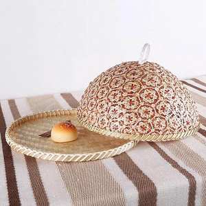 Kitchen Accessories Bamboo <b>Food</b> <b>Cover</b> Lid Sustainable Weaving Tray with <b>Covers</b> A.mazon Top Seller - Product Image 3