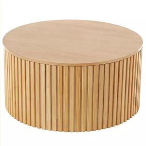 Mesa de centro grande de madera rústica con acabado elegante, perfecta para casas modernas e interiores de estilo de granja - Product Image 2