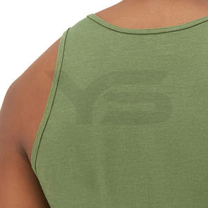 เสื้อกล้าม100% เข้ารูปกล้ามเนื้อแขนกุดสำหรับผู้ชายเสื้อลำลองระบายอากาศออกแบบโลโก้ได้ตามต้องการ - Product Image 6