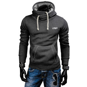 Sudaderas con Capucha para Hombre, Primavera-Otoño, Marca de Moda, Jersey de Cuello Alto, Color Sólido, Ropa Deportiva, Sudaderas con y sin Capucha para Hombre - Product Image 3
