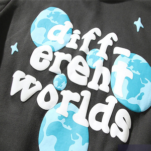 Pakistan fait à la mode solide motif sweats à capuche pour hommes 100% coton hiver saison couleur contraste bouffée impression bas prix - Product Image 5