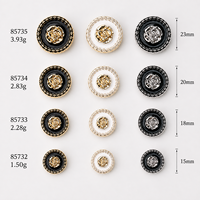 Kancing Logam Berhiaskan Bunga Enamel dan Rhinestone untuk Mantel Wol, Blazer, Jas, dan Pakaian