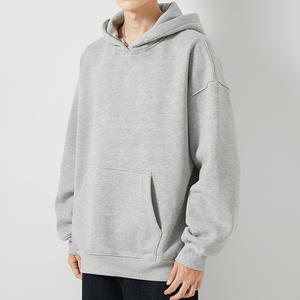 Blank Streetwear Heavy Weight Men's Hoodies & Sweatshirt No <b>String</b> Custom Logo Oversized Hoodies for Men - Product Image 2