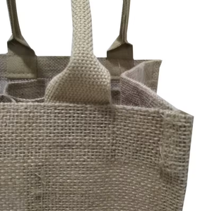 Sacs à cordon en lin de haute qualité, vente en gros de sacs de jute écologiques avec logo personnalisable - Product Image 6