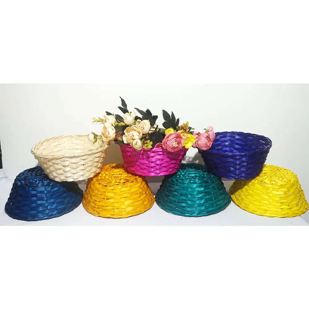 Mini Basket Finishing Home Storage Bamboo Weaving Products Sundries Organizer Rattan Plant Box Wicker Basket