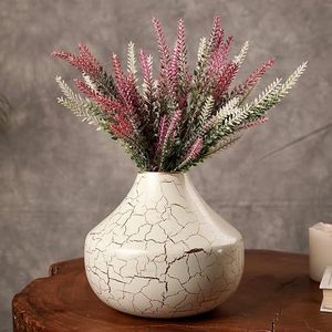 Jarrón de Metal de hierro blanco moderno, artículo decorativo para el hogar para mesa, dormitorio, sala de estar, oficina, bodas, festivales, cumpleaños - Product Image 4