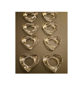 Servilletero acrílico Anillos Decoración de mesa Venta al por mayor Diseño de diamante en forma de corazón para cocina Comedor Bar Mesa moderna Decorar - Product Image 1